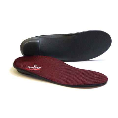 Orthotic Insole Powerstep® Pinnacle Junior Angled EVA / Polyester / Polypropylene / VCT® Foam Women 10 to 10.5 / Men 8 to 8.5 Gray / Maroon #5015-01E