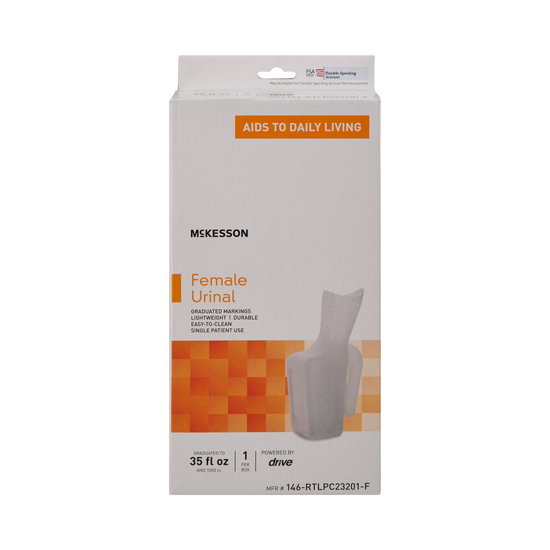 McKesson Female Urinal 32 oz. / 946 mL Without Closure Single Patient Use #146-RTLPC23201-F