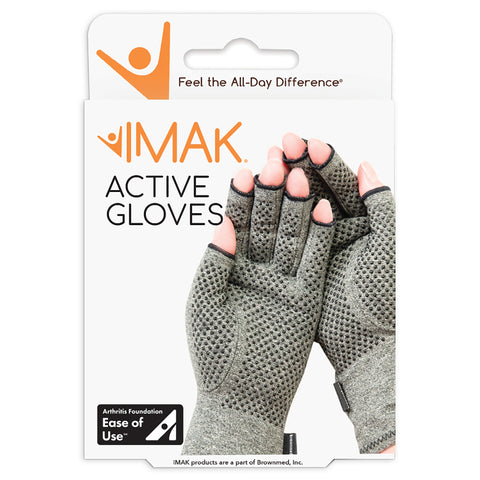 Brownmed Compression Glove IMAK® Compression Active Open Finger Large Wrist Length Hand Specific Pair #A20187