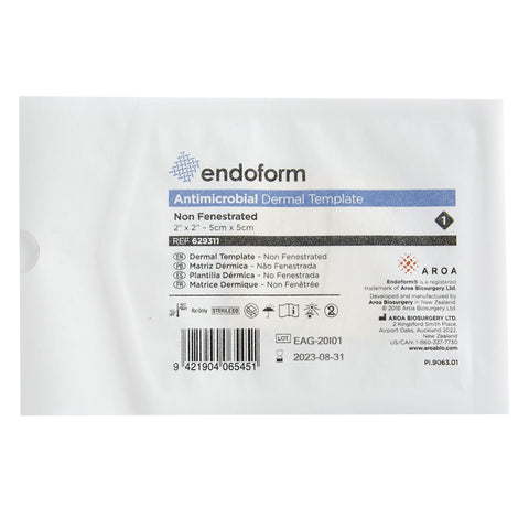 Aroa Biosurgery Inc Silver Collagen Dressing with ECM Endoform® Antimicrobial 2 X 2 Inch Square Sterile #629311