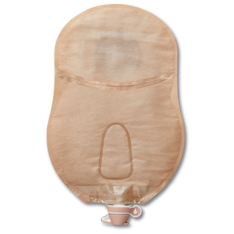 Hollister Urostomy Pouch CeraPlus™ 8414 One-Piece System 9 Inch Length Soft Convex, Pre-Cut 1 Inch Stoma Drainable
