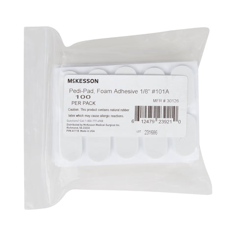 Protective Pad McKesson Pedi-Pad Size 101-A Adhesive Backing Foot #30126