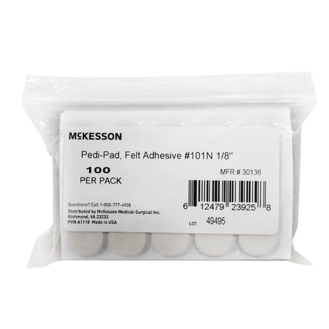 Protective Pad McKesson Pedi-Pad Size 101 Adhesive Backing Foot #30136