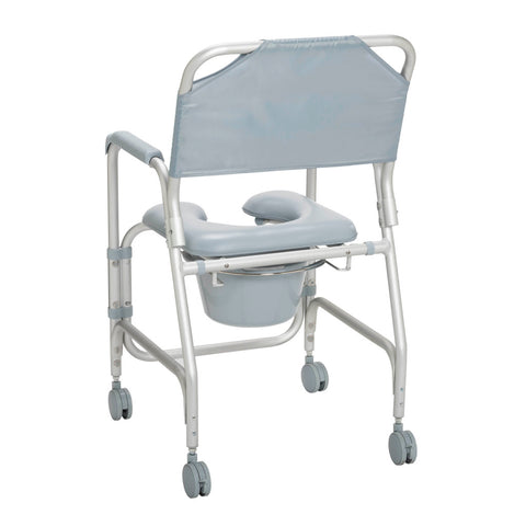 Drive Medical Aluminum Shower Chair and Commode with Casters #11114KD-1