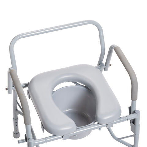 Drive Medical Drop Arm Steel Commode