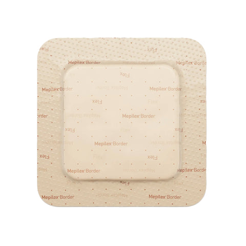 Molnlycke Foam Dressing Mepilex® Border Flex 4 X 4 Inch With Border Film Backing Silicone Adhesive Square Sterile #595300