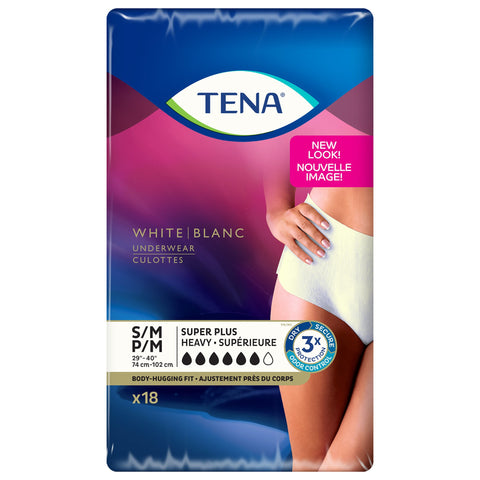 Absorbent Underwear TENA® Women™ Super Plus Pull On with Tear Away Seams Adult Small / Medium Female Disposable Heavy Absorbency #54285