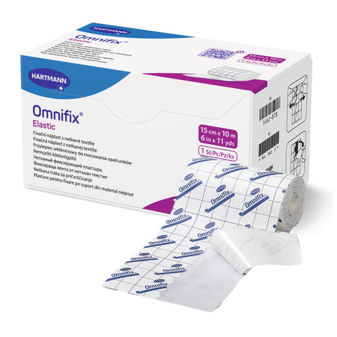 Dressing Retention Tape with Liner Omnifix® Elastic Skin Friendly Nonwoven White NonSterile
