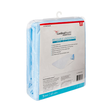 Reusable Underpad Cardinal Health™ Essentials 36 X 54 Inch Polyester / Rayon Moderate Absorbency #ZRUP3654R