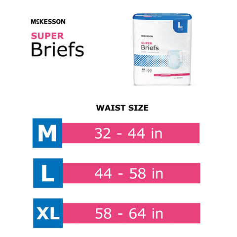 Incontinence Brief McKesson Adult X-Large Unisex Disposable Moderate Absorbency #BR30645