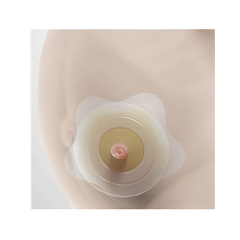 Coloplast Ostomy Barrier 18735 SenSura® Mio Kids Trim to Fit, Standard Wear Adhesive Coupling Without Flange Purple Code System 0 to 1-1/16 Inch Opening