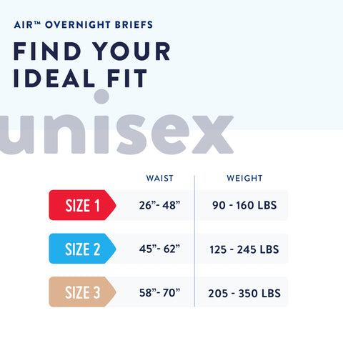 Incontinence Brief Prevail Air™ Overnight Adult Size 2 / Large Unisex Disposable Heavy Absorbency #NGX-013