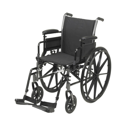 McKesson Lightweight Wheelchair, Swing-Away Footrest, 20 Inch Seat Width, Adult, 300 lbs. Weight Capacity  #146-K320ADDA-SF