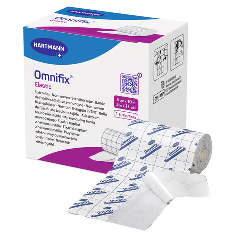 Dressing Retention Tape with Liner Omnifix® Elastic Skin Friendly Nonwoven White NonSterile