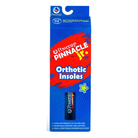 Orthotic Insole Powerstep® Pinnacle Junior Contoured EVA / Polyester / Polypropylene / VCT® Foam Junior 5 Blue / Red #5041-015