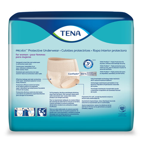 Absorbent Underwear TENA® ProSkin™ Protective Pull On with Tear Away Seams Adult Large Female Disposable Moderate Absorbency #73030
