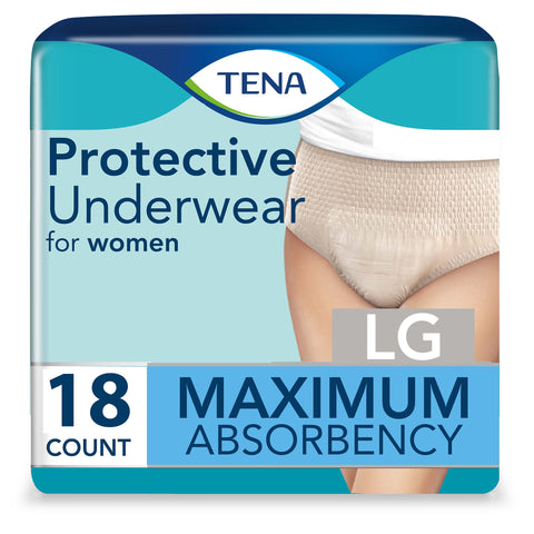 Absorbent Underwear TENA® ProSkin™ Protective Pull On with Tear Away Seams Adult Large Female Disposable Moderate Absorbency #73030