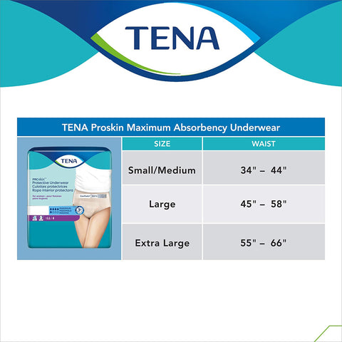 Absorbent Underwear TENA® ProSkin™ Protective Pull On with Tear Away Seams Adult Large Female Disposable Moderate Absorbency #73030