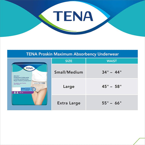 Absorbent Underwear TENA® ProSkin™ Protective Pull On with Tear Away Seams Adult X-Large Female Disposable Moderate Absorbency #73040