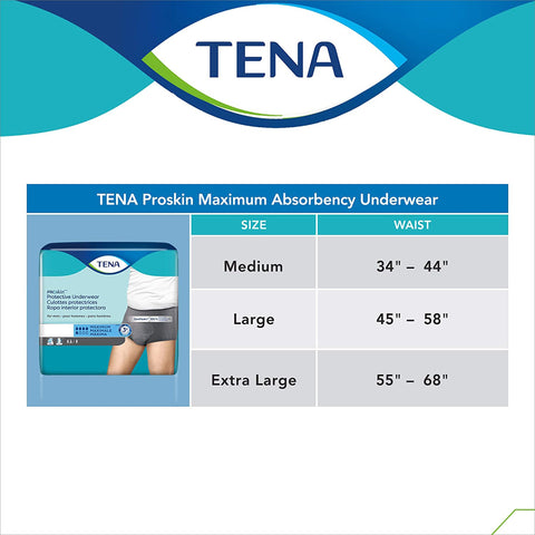 Absorbent Underwear TENA® ProSkin™ Pull On with Tear Away Seams Adult Medium Male Disposable Moderate Absorbency #73520