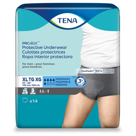 Absorbent Underwear TENA® ProSkin™ Pull On with Tear Away Seams Adult X-Large Male Disposable Moderate Absorbency #73540