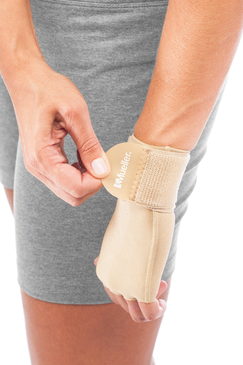 Mueller Sports Medicine Compression Glove Mueller® Compression & Support Gloves Fingerless Small / Medium Over-the-Wrist Length Ambidextrous #6905