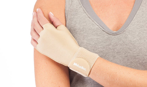 Mueller Sports Medicine Compression Glove Mueller® Compression & Support Gloves Fingerless Large / X-Large Over-the-Wrist Length Ambidextrous #6908