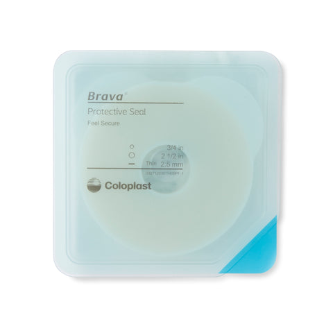 Coloplast® Ostomy Seal Brava® Thin 3/4 Inch (18mm) Stoma 2-1/2 Inch (64mm) #12038