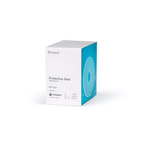 Coloplast® Ostomy Seal Brava® Thin 3/4 Inch (18mm) Stoma 2-1/2 Inch (64mm) #12038