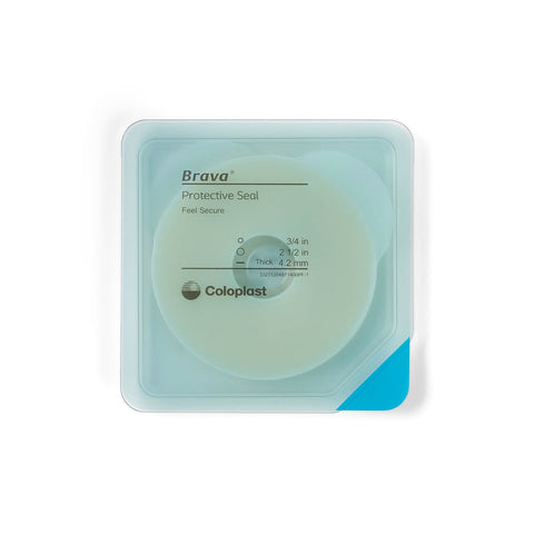Coloplast® Ostomy Seal Brava® Thick 3/4 Inch (18mm) Stoma 2-1/2 Inch (64mm) - 4.2mm Thick #12048