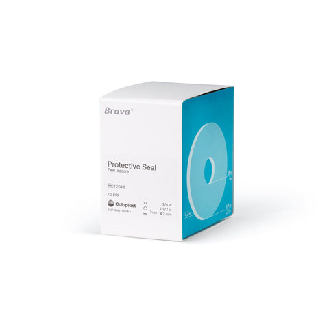 Coloplast® Ostomy Seal Brava® Thick 3/4 Inch (18mm) Stoma 2-1/2 Inch (64mm) - 4.2mm Thick #12048