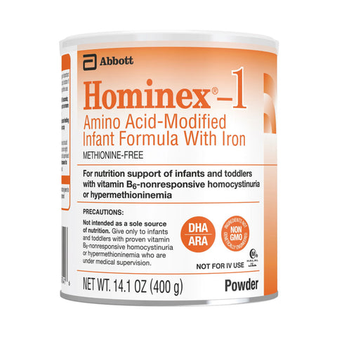 Infant Formula Hominex®-1 Unflavored 14.1 oz. Can Powder Amino Acid / Iron Vitamin B6-Nonresponsive Homocystinuria / Hypermethioninemia #67040