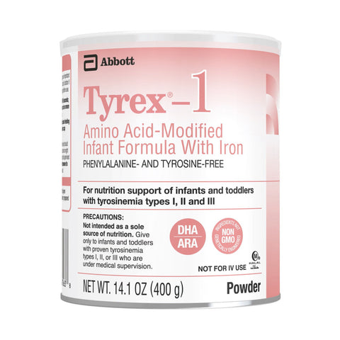 Infant Formula Tyrex®-1 Unflavored 14.1 oz. Can Powder Iron Tyrosinemia Types I, II or III (TYR) #67062