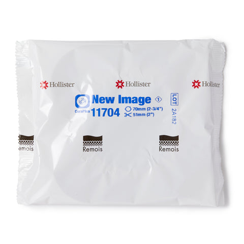 Hollister Ostomy Barrier New Image™ CeraPlus™ Trim to Fit 11704, Extended Wear Adhesive Tape Borders 70 mm Flange Blue Code System Up to 2 Inch Opening