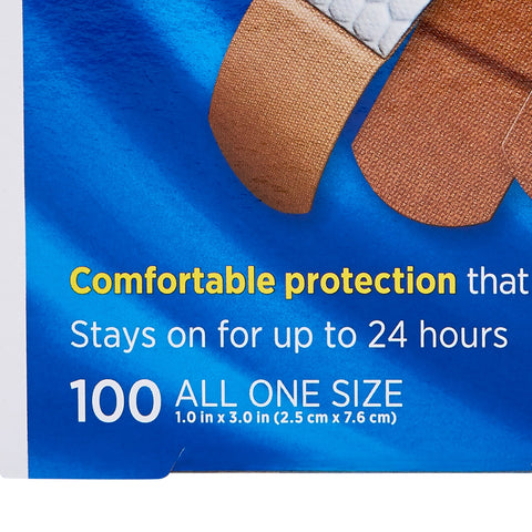 Adhesive Strip Band-Aid® 1 X 3 Inch Fabric Rectangle Tan Sterile