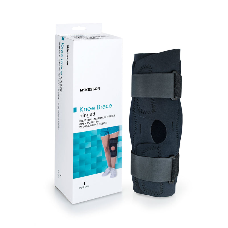 Knee Brace McKesson X-Large Wraparound / Hook and Loop Strap Closure with D-Rings 23 to 25-1/2 Inch Circumference Left or Right Knee #155-81-82398