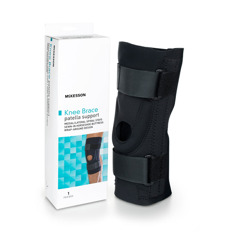 McKesson Knee Brace Large Pull-On / D-Ring / Hook and Loop Strap 20-1/2 to 23 Inch Circumference Left or Right Knee #155-81-97427