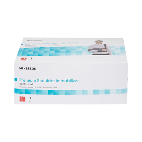 McKesson Shoulder Immobilizer One Size Fits Most Fiberlaminate Waist-Hook and Loop Closure/Shoulder Strap with Buckle/Arm Band and Hand Band Hook and Loop Closure Adjustable Left or Right Arm #155-79-84100C