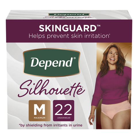 Absorbent Underwear Depend® Silhouette® Waistband Style Adult Medium Female Disposable Heavy Absorbency #51450