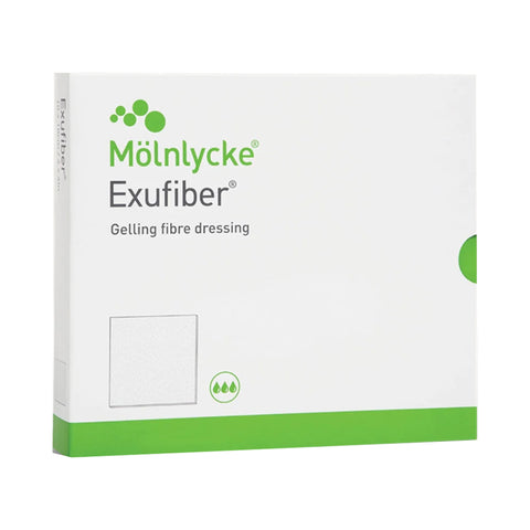 Gelling Fiber Dressing Exufiber® Polyvinyl Alcohol Fibers 4/5 X 17-7/10 Inch Sterile