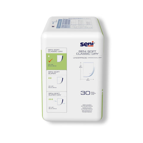 Disposable Underpad Seni® Soft Classic Dry 23 X 35 Inch Cellulose Pulp Light Absorbency #S-0330-UC1