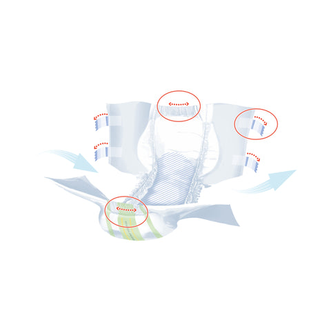 Incontinence Brief Seni® Super Quatro Adult Small Unisex Disposable Heavy Absorbency #S-SM12-BQ1