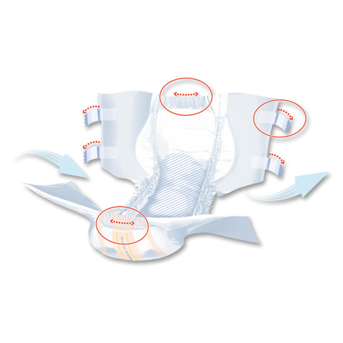 Incontinence Brief Seni® Super Adult X-Large Unisex Disposable Heavy Absorbency #S-XL25-BS1