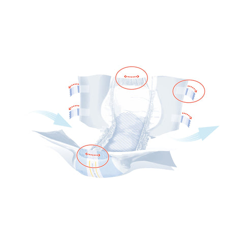 Incontinence Brief Seni® Super Plus Adult Large Unisex Disposable Heavy Absorbency #S-LA25-BP1