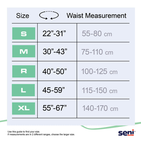 Incontinence Brief Seni® Super Plus Adult Large Unisex Disposable Heavy Absorbency #S-LA25-BP1