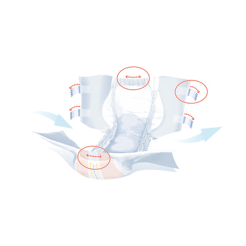 Incontinence Brief Seni® Super Plus Adult X-Large Unisex Disposable Heavy Absorbency #S-XL25-BP1