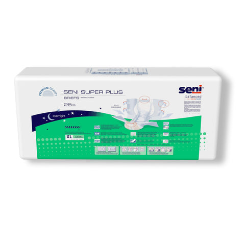Incontinence Brief Seni® Super Plus Adult X-Large Unisex Disposable Heavy Absorbency #S-XL25-BP1