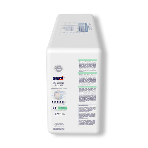 Incontinence Brief Seni® Super Plus Adult X-Large Unisex Disposable Heavy Absorbency #S-XL25-BP1