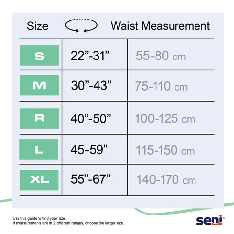 Incontinence Brief Seni® Super Plus Adult X-Large Unisex Disposable Heavy Absorbency #S-XL25-BP1