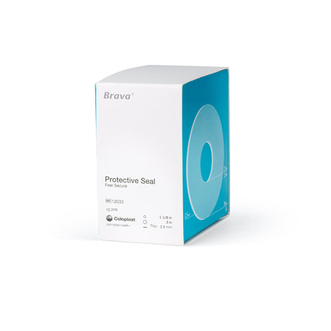 Coloplast® Ostomy Seal Brava® Thin 1-1/8 (27 mm) Stoma 3 Inch (76 mm) #12033